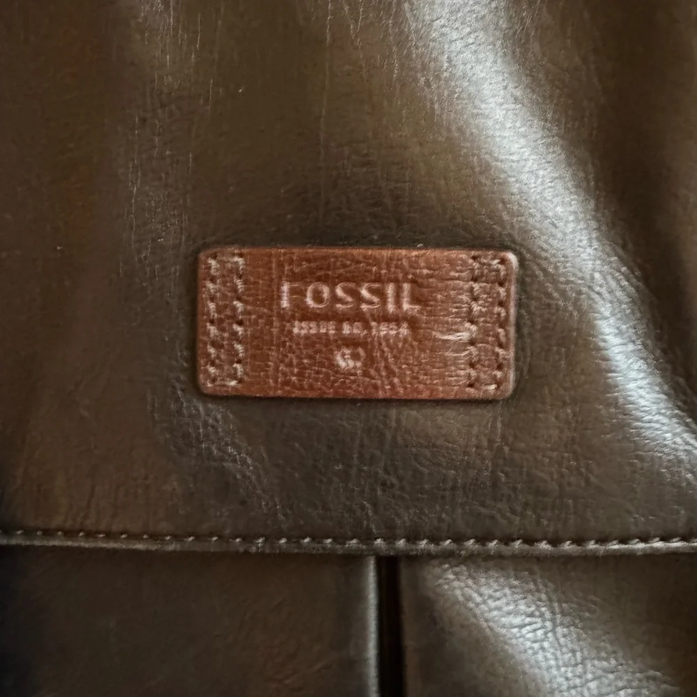 FOSSIL Canyon Commuter Brown Leather Messenger Bag